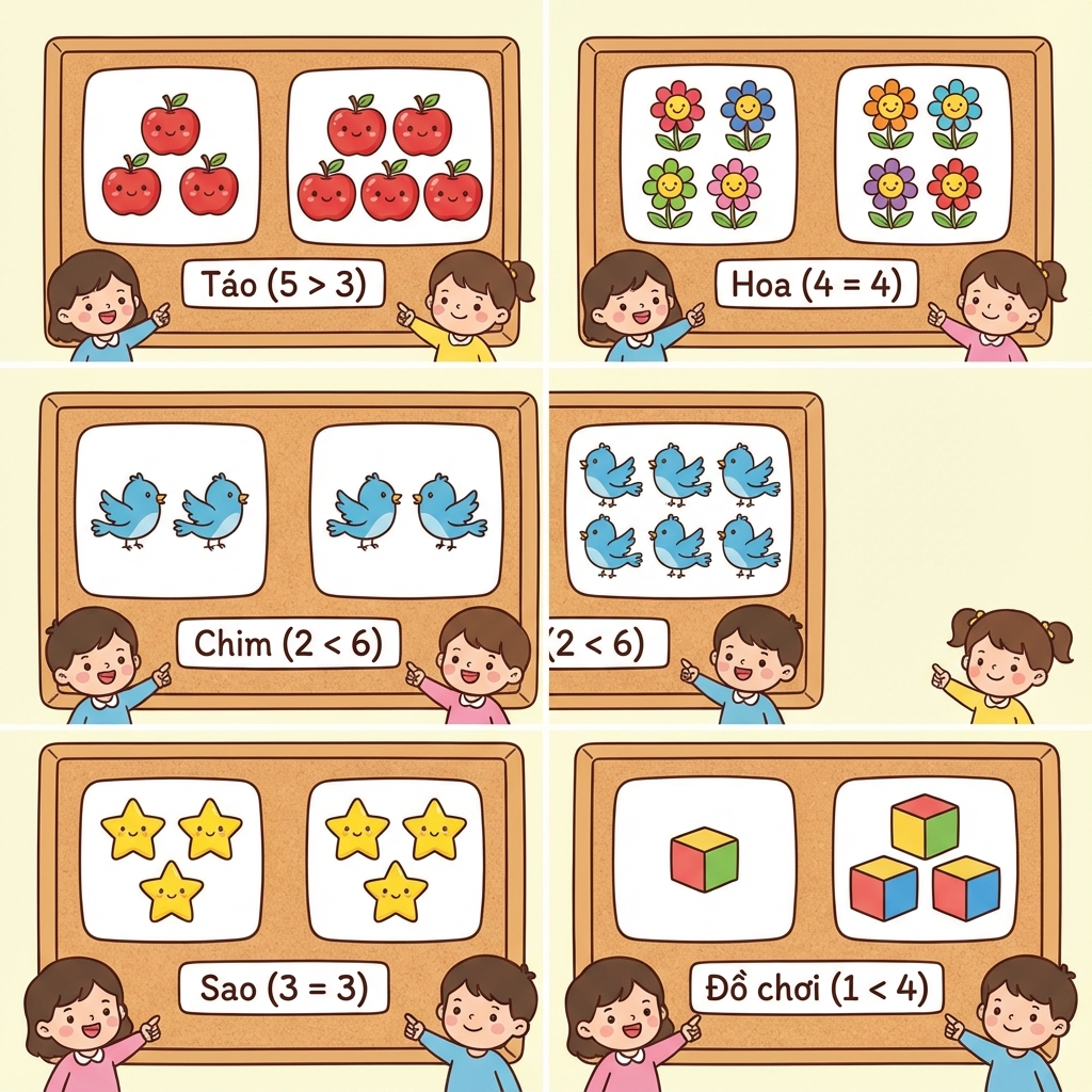 Đếm và so sánh vật thể